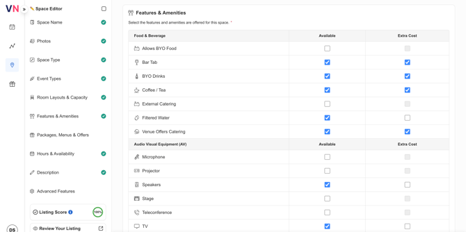 Space Editor - Features and Amenities