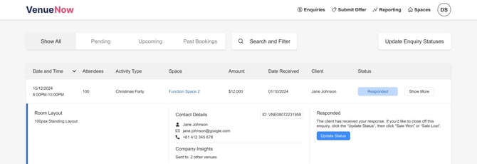 Update Enquiry Status